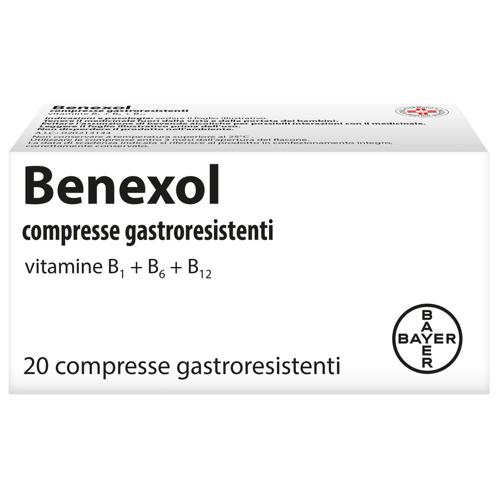 Benexol Trattamento per Carenza Vitamine B 20 Cpr Gastroresistenti