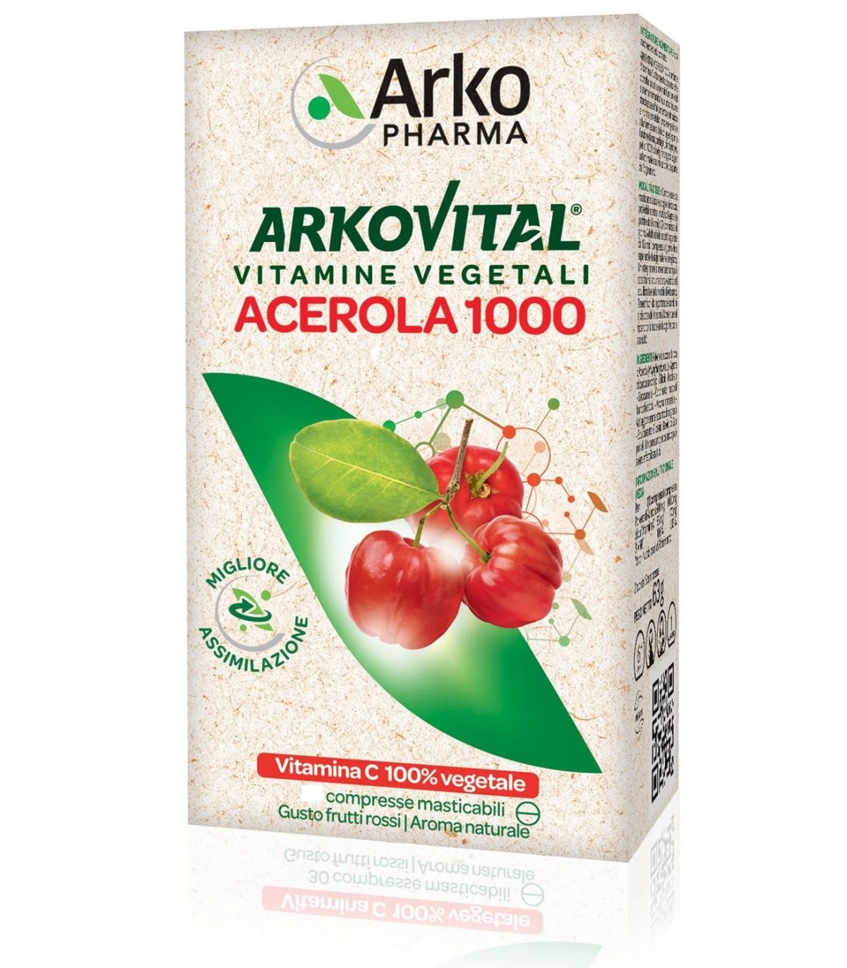 Image of Arkovital Acerola 1000 Arkopharma 60 Compresse