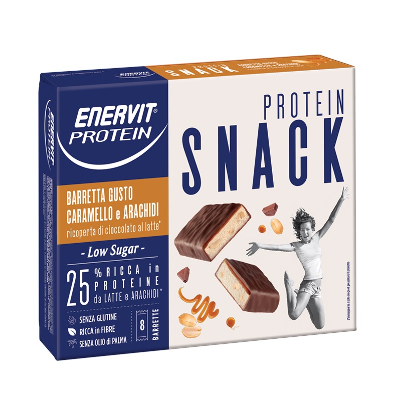 Image of Protein Snack Barretta Caramello E Arachidi Enervit Protein 8 Barrette