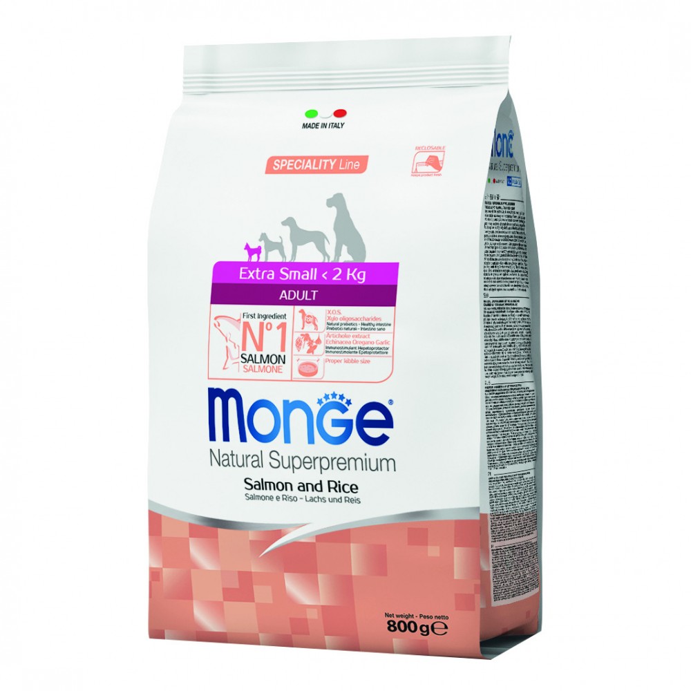 

Natural Superpremium Extra Small Adult Monge 800g