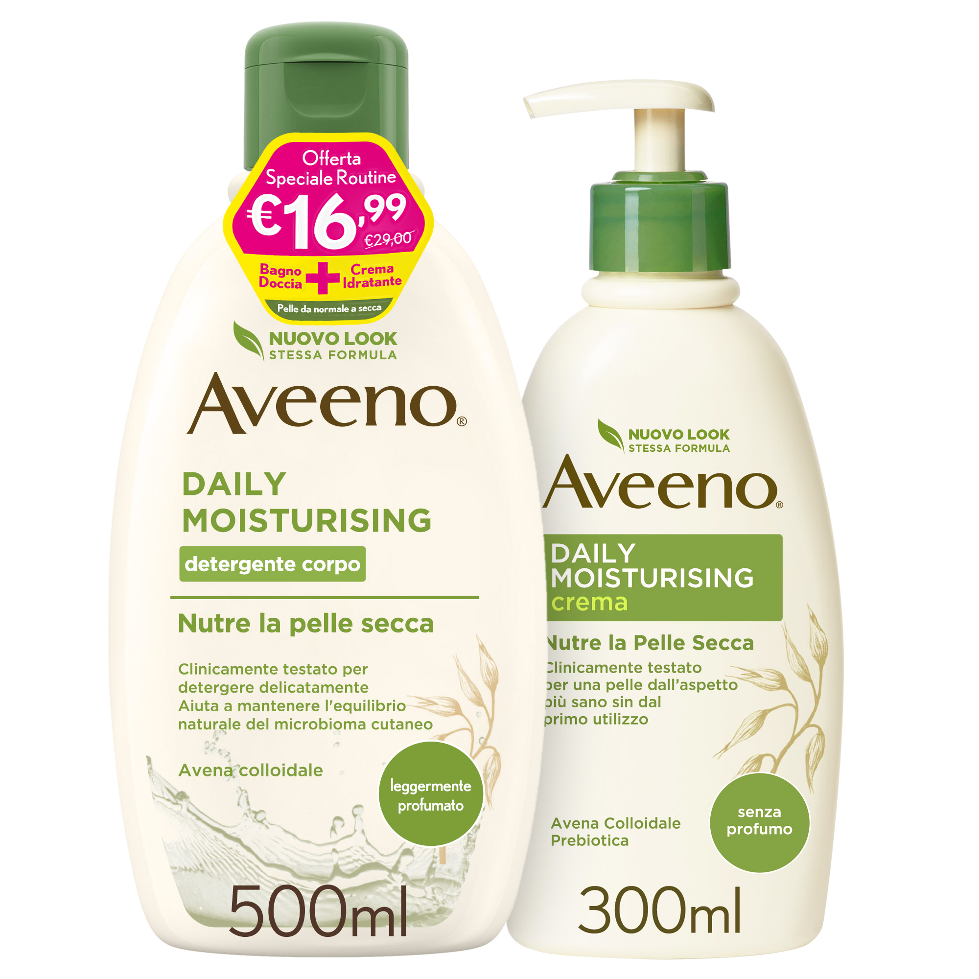 Image of Daily Moisturising Bagno Doccia + Crema Idratante Aveeno