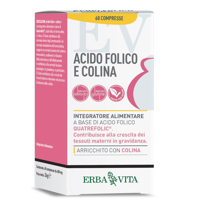 Image of Acido Folico E Colina Erba Vita 60 Compresse