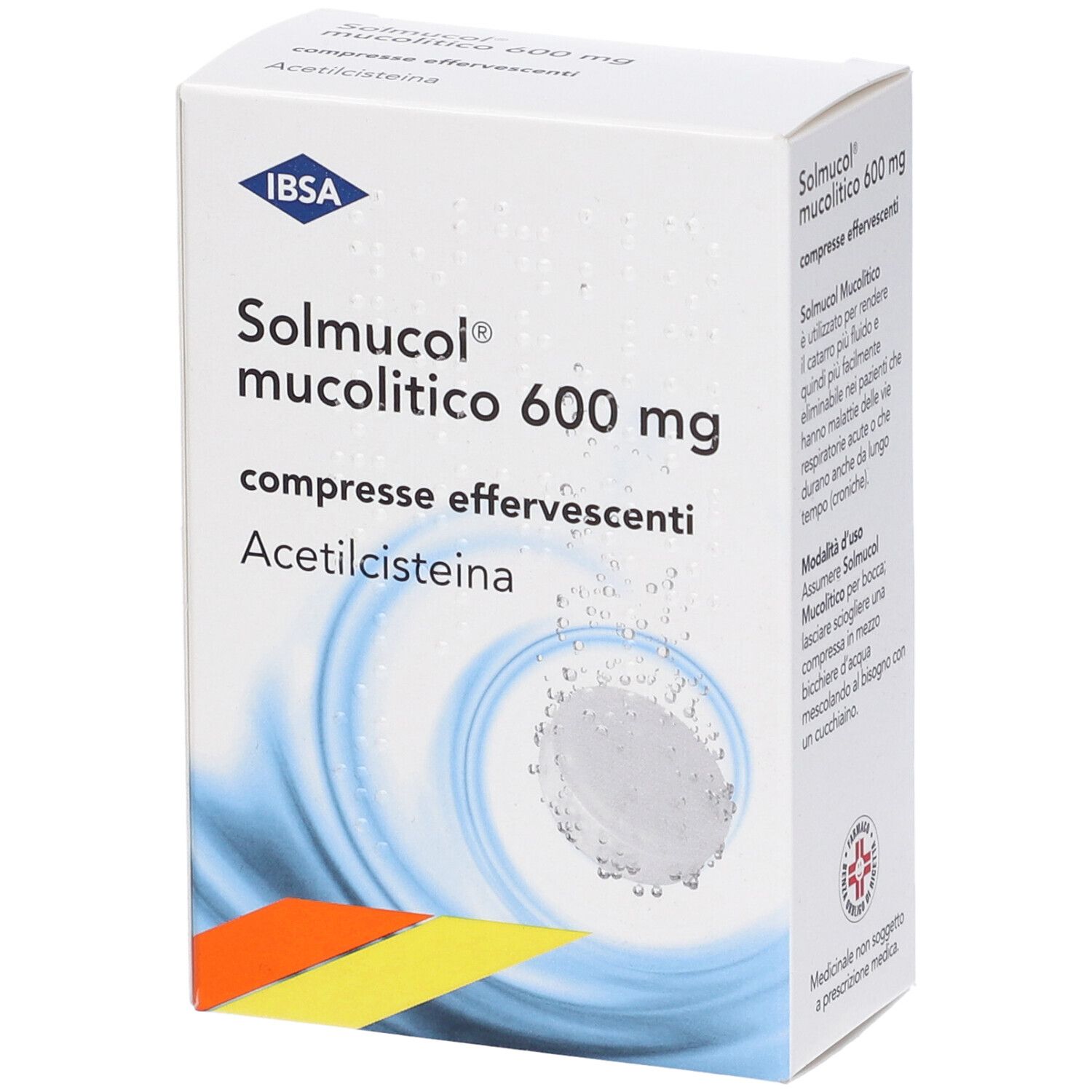 Image of Solmucol Mucolitico 600 Mg IBSA 30 Compresse Effervescenti033