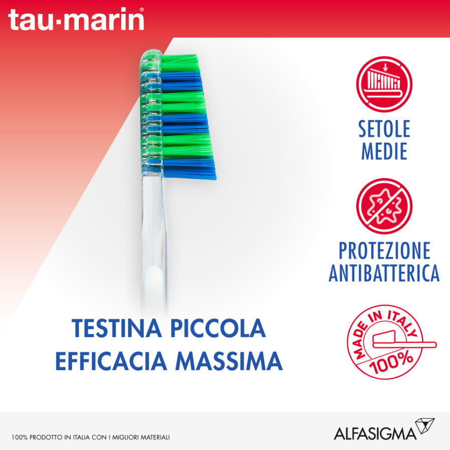 Image of Tau Marin(R) Spazzolino Professional 27 Setole Medie - Colori Assortiti