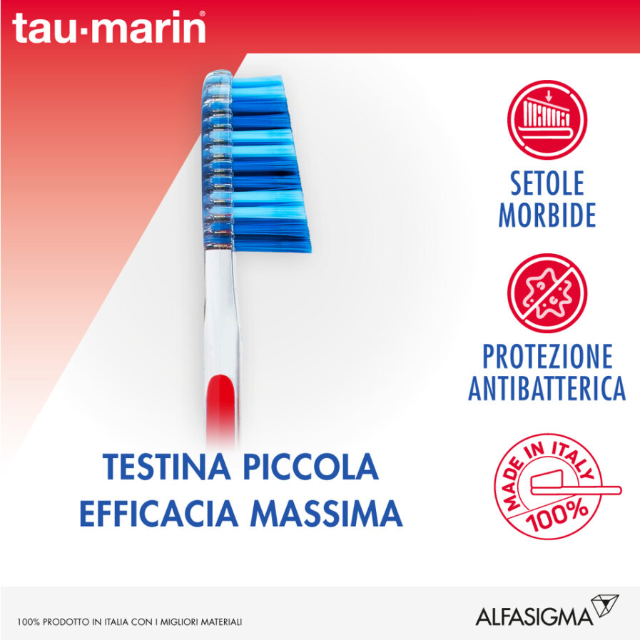 Tau Marin(R) Spazzolino Professional 27 Setole Morbide - Colori Assortiti