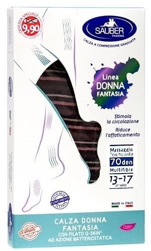 Image of Sauber Calze Donna Fantasia Filato Q-Skin(R) 70den Colore Biscotto Taglia P