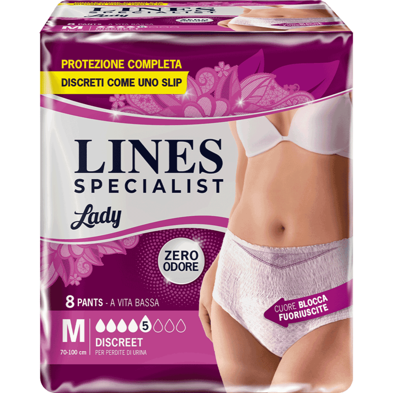 Mutandine Pants Lady Discreet M lines Specialist 8 Pezzi
