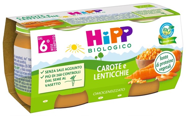 Image of Carote e Lenticchie HiPP Biologico 2X80g033