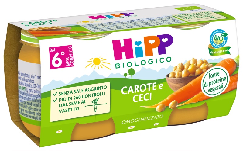 Carote E Ceci HiPP Biologico 2X80g