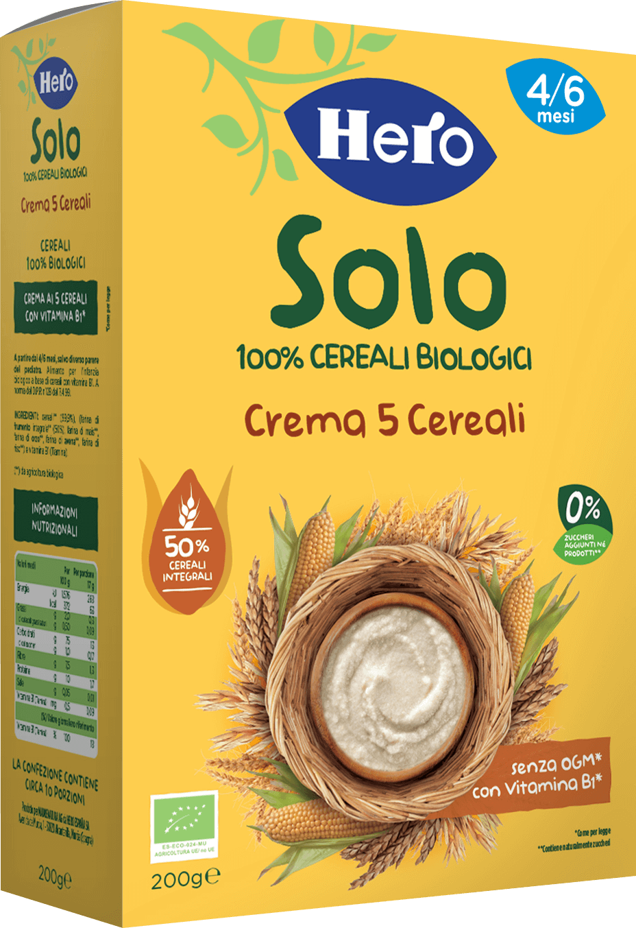 

Crema 5 Cereali Hero Solo 4/6 Mesi 200g