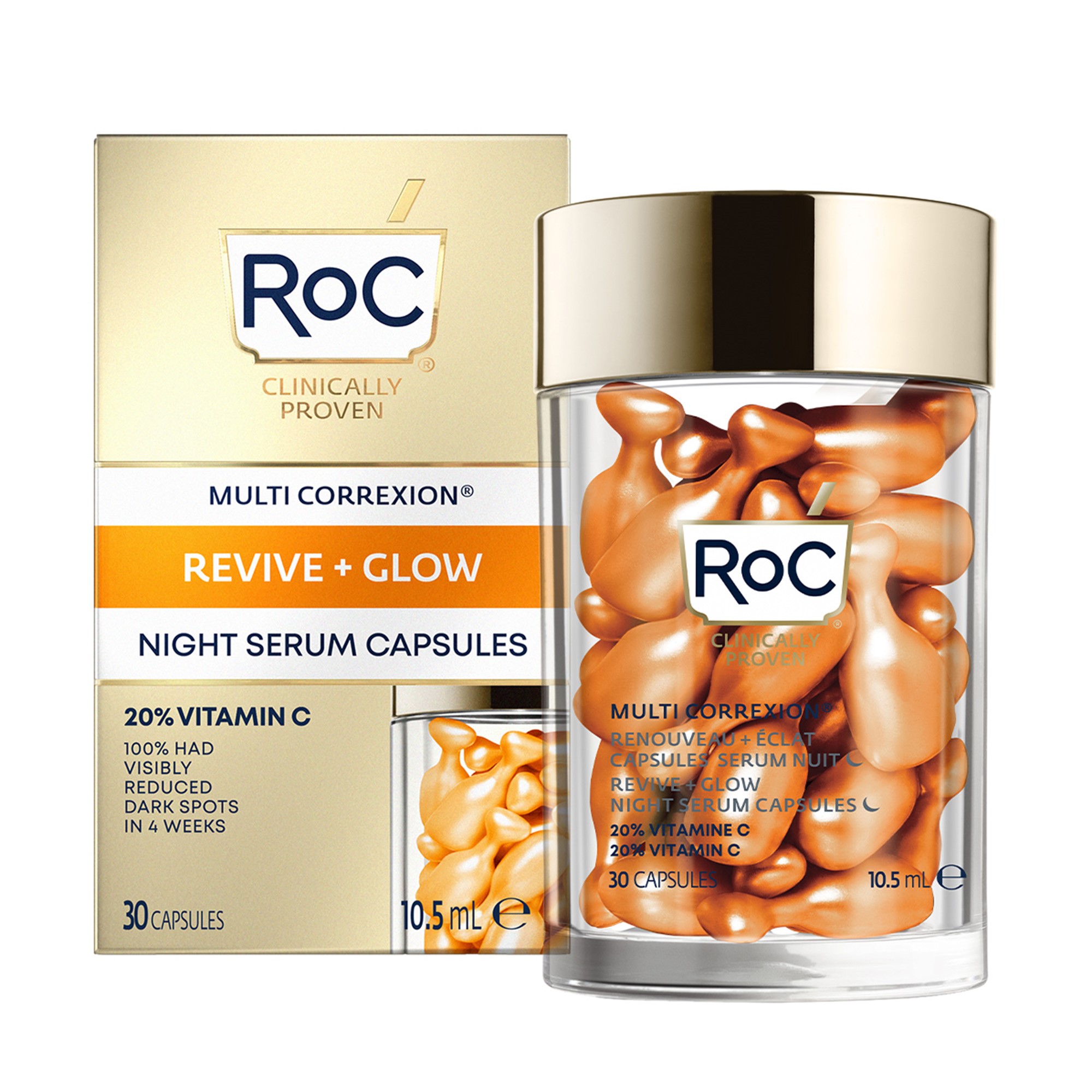 Image of Multi Correxion(R) Revive + Glow Siero Viso Notte in Capsule RoC(R) 30 Capsule033