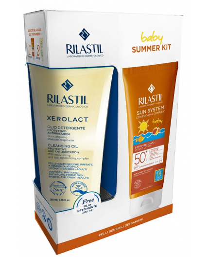 Image of Sun Baby Summer Kit Latte Vellutato Ppt 50+ Xerolat Olio Detergente Rilastil033