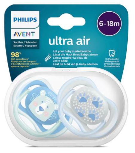 

Ultra Air Philips Avent 6-18M 2 Succhietti Fantasia Azzurra