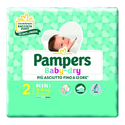 Image of Pampers Baby-Dry Taglia 2 Mini 75 Pannolini