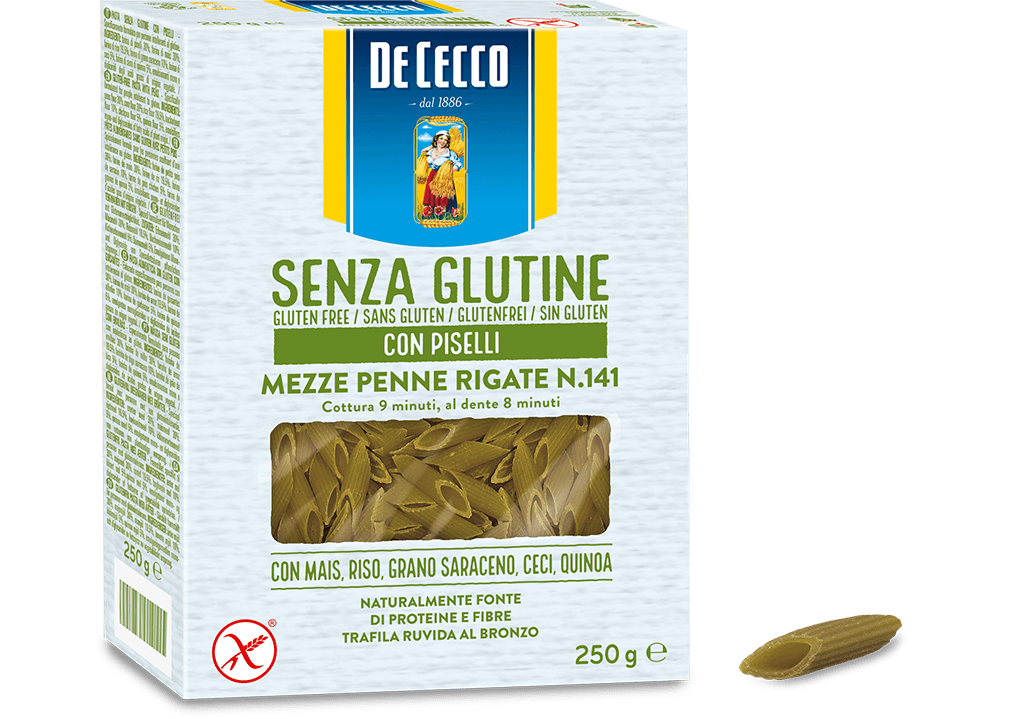 

Mezze Penne Rigate N.141 Con Piselli De Cecco 250g