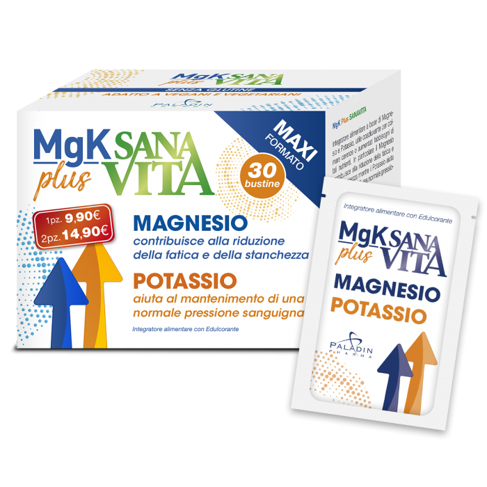 Image of MGK Plus Magnesio Potassio SANAVITA 30 Bustine