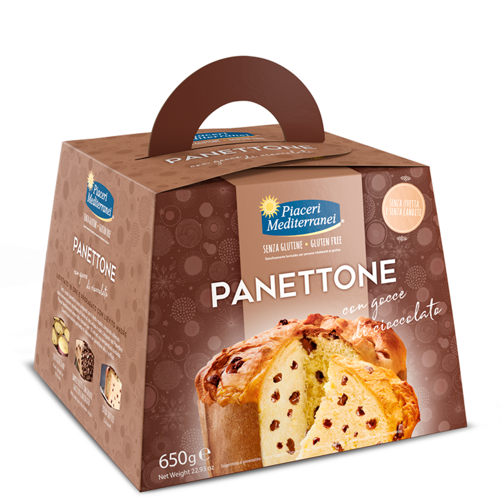 Image of Panettone Con Gocce Di Cioccolato Piaceri Mediterranei 650g033