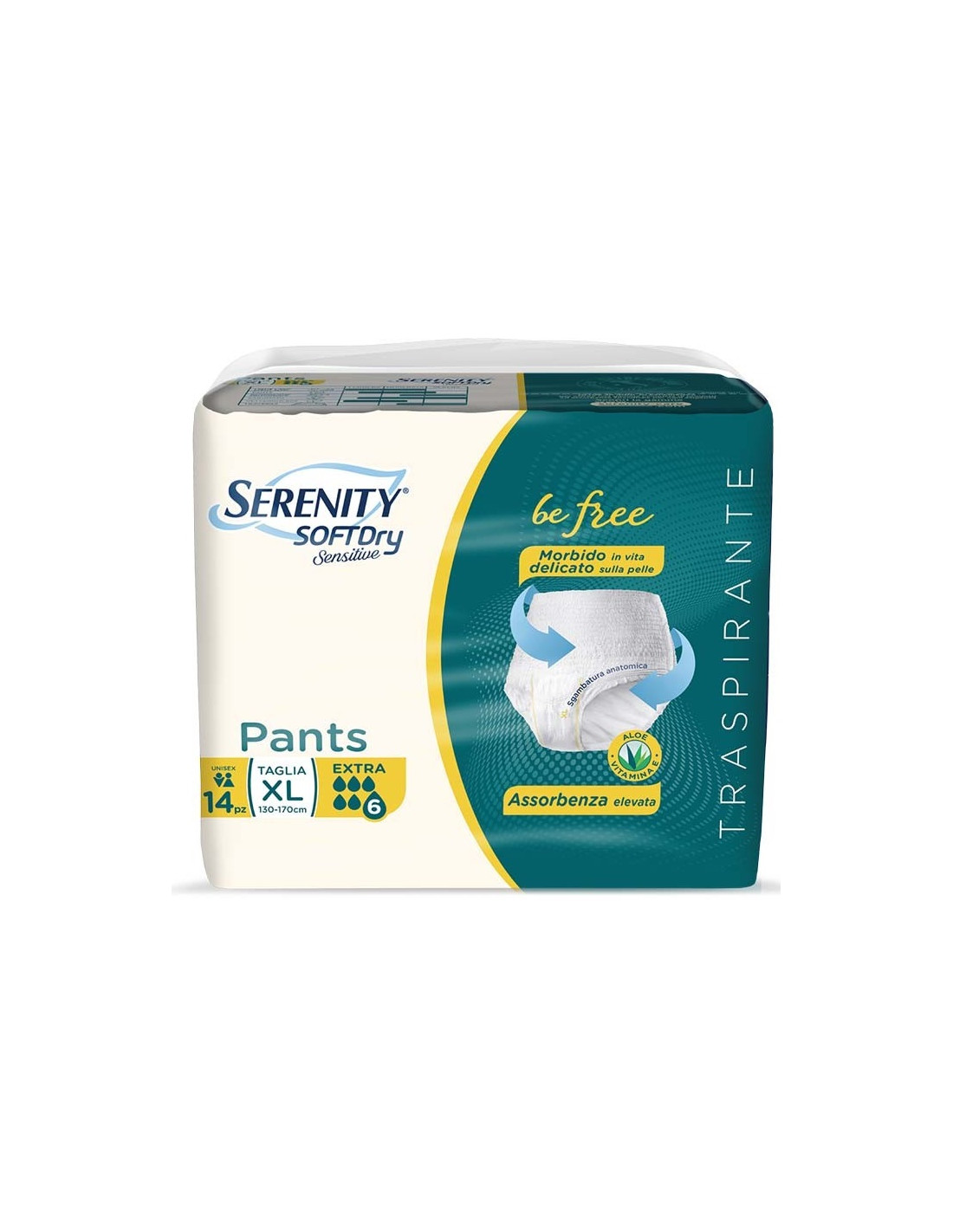 Image of Soft Dry Pants Be Free L Extra Serenity 14 Pezzi033