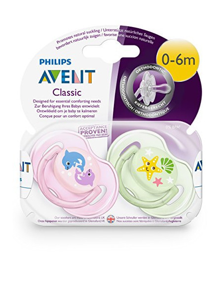 

Classic Philips Avent 0-6M Rosa Fantasia Mare 2 Succhietti