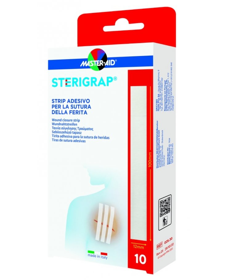Image of STERIGRAP Strip Adesivo Sutura MASTER*AID 100x12mm 10 Pezzi