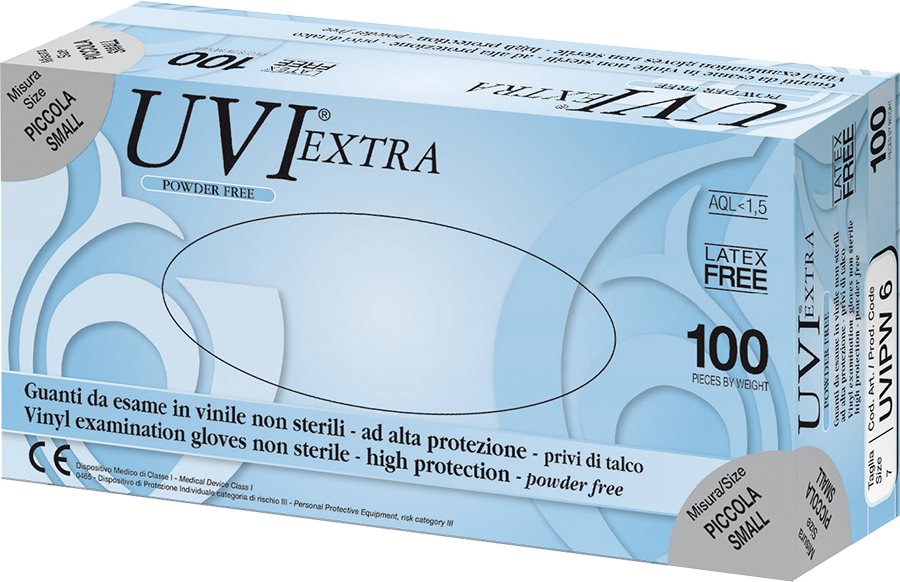 

GUANTO VINILE UVI EXTRA POWDER FREE 7 100 Pezzi