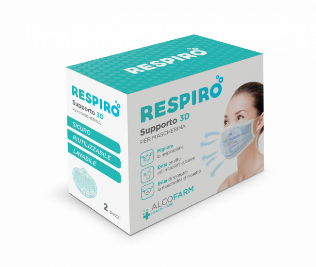 Image of RESPIRO Supporto 3D per mascherina ALCAFARM 2 Pezzi