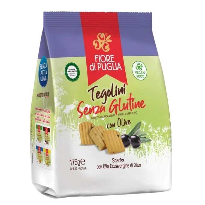 

Tegolini alle olive senza glutine Fiore di Puglia 175gr