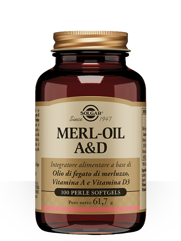 Image of Merl Oil A & D Solgar 100 Perle Softgels