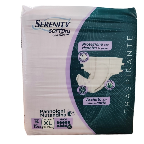 Image of Sensitive Soft Dry Pannoloni Mutandina Maxi Serenity 15 Pezzi033