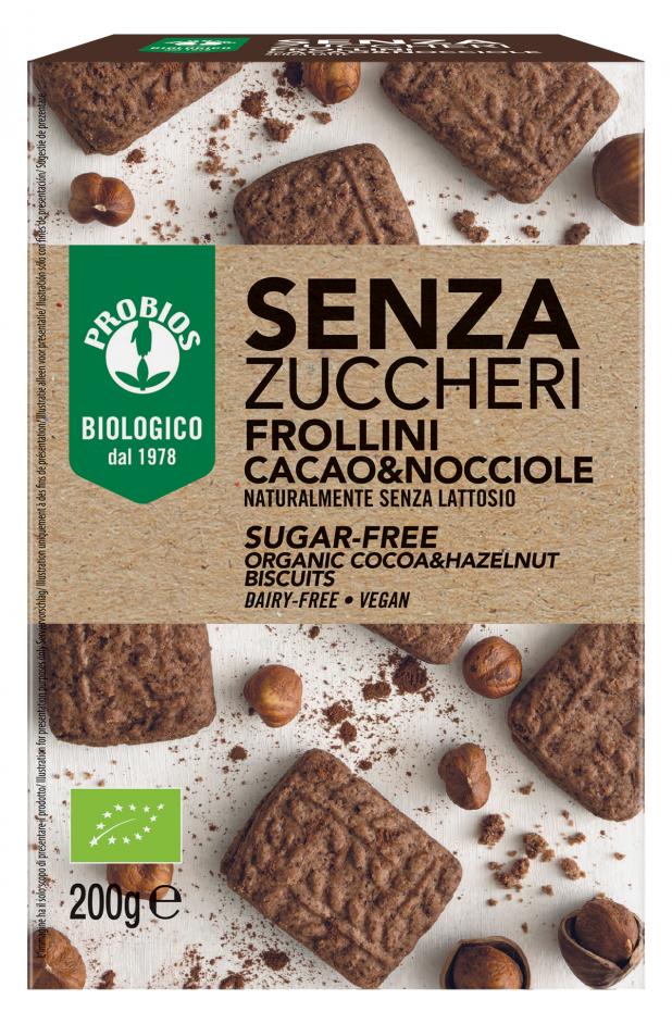 Image of Frollini Cacao&Nocciole Senza Zuccheri Probios 200g