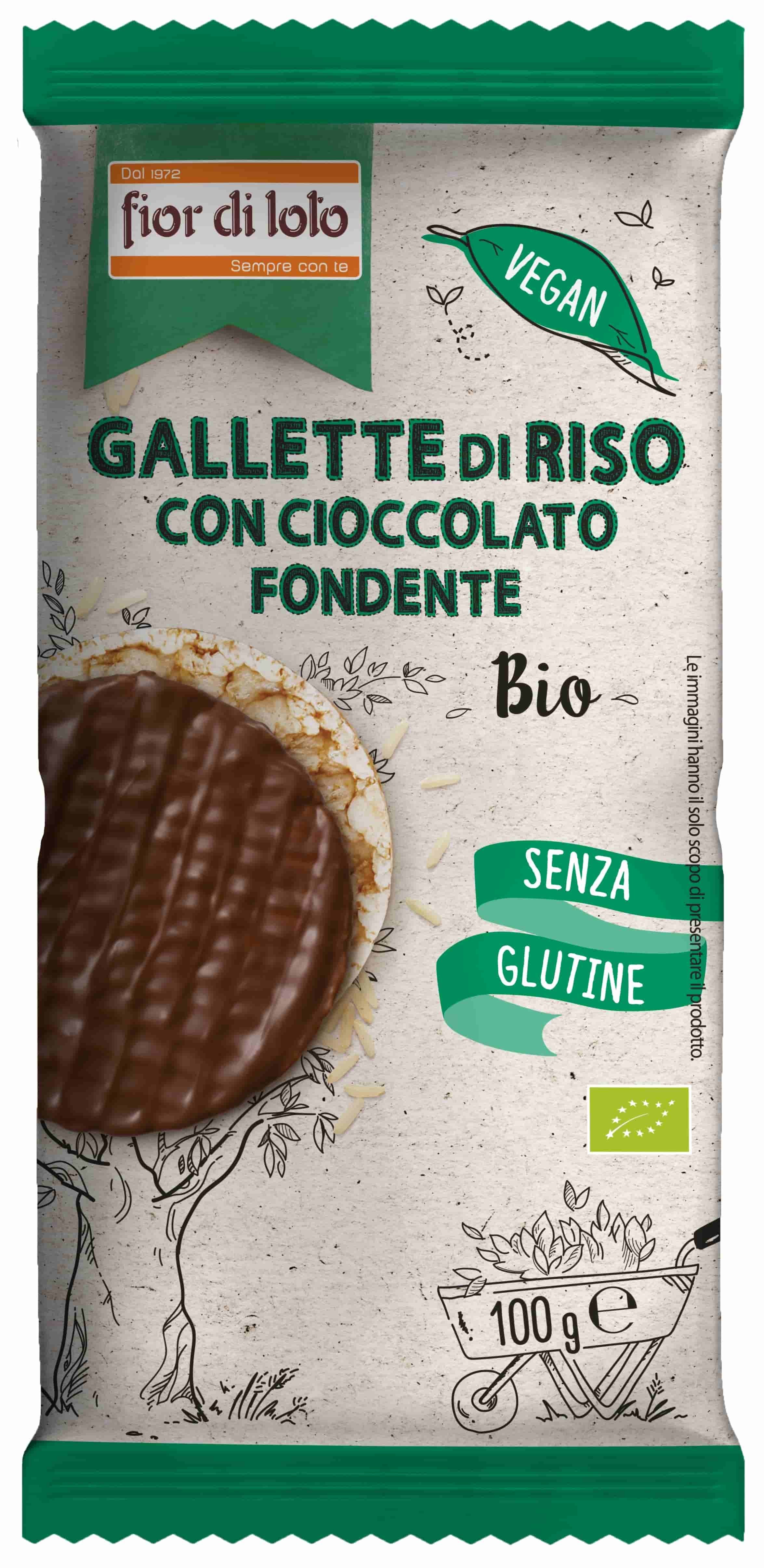 Image of Gallette di Riso con Cioccolato Fondente Fior di Loto 100g033