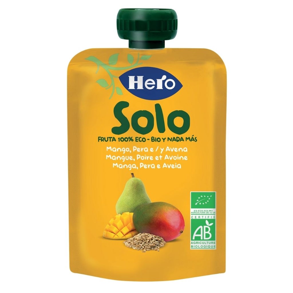 

Solo Mango Pera Avena Hero Pouch 100g