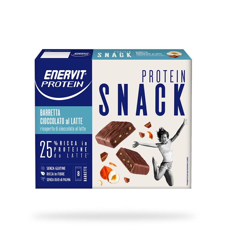 

Snack Protein Cioccolato Al Latte Enervit Protein 8 Barrette