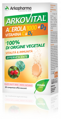 

ARKOVITAL® ACEROLA 1000 + VITAMINA D3 Arkopharma 20 Compresse