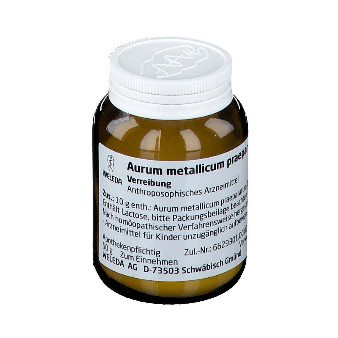 Image of Aurum Metallicum Praeparatum D20 Weleda 50g033