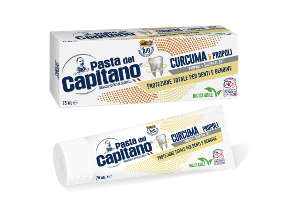 Image of Dentifricio Curcuma E Propoli Pasta Del Capitano(R) 75ml