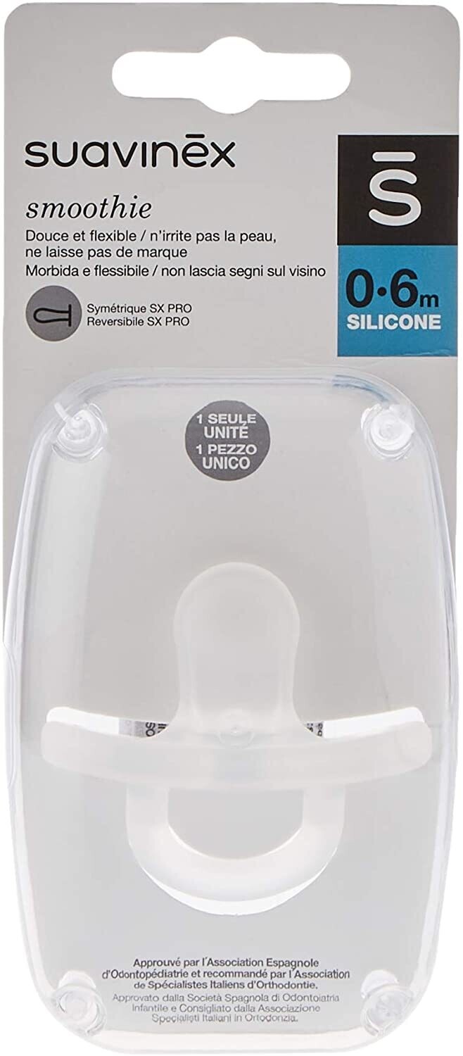 

Succhietto 100% Silicone 0-6M Trasparente Suavinex