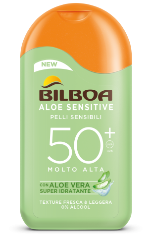 Image of Aloe Sensitive Latte Solare Corpo 50+ Bilboa 200ml