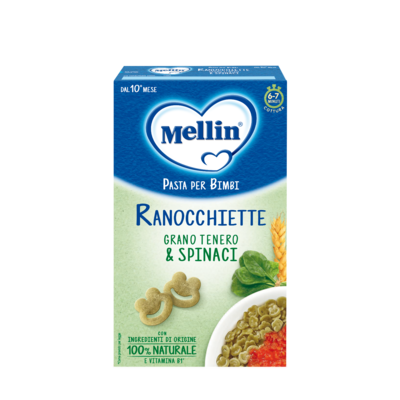 

Ranocchiette Grano Tenero & Spinaci Mellin 280g