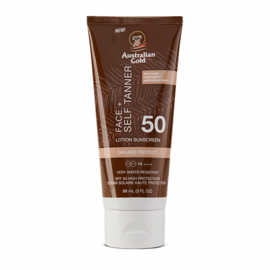 Image of Spf50 Face+ Self Tanner Lotion Australian oro 88ml033