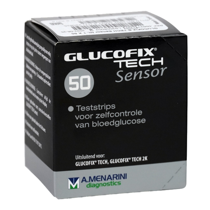 Image of Glucofix(R) Tech Sensor A.Menarini Diagnostics 50 Test Strips