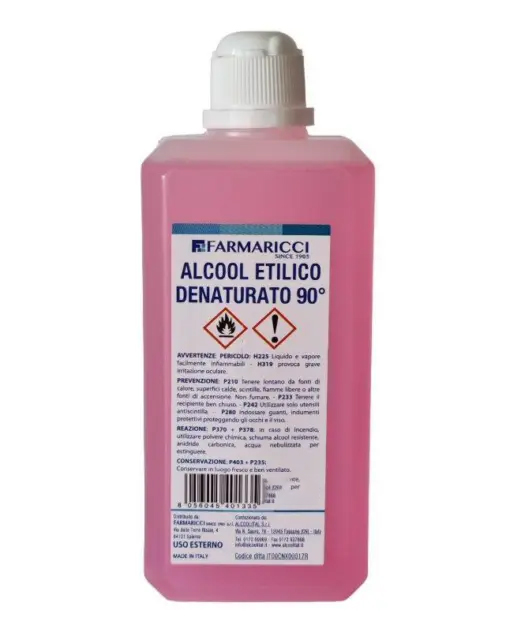 Image of Alcool Etilico Denaturato 90 deg. Farmaricci 500ml033