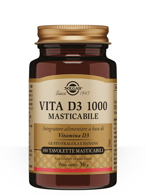 Image of Vita D3 1000 Masticabile Solgar 100 Tavolette033