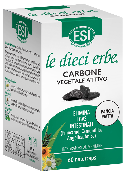 

Le Dieci Erbe Carbone Vegetale Attivo ESI 60 Naturcaps