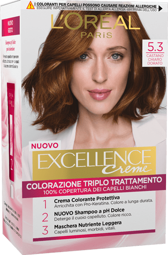 

Excellence Crème Colorazione Permanente 5.3 Castano Chiaro Dorato L'OREAL 40ml