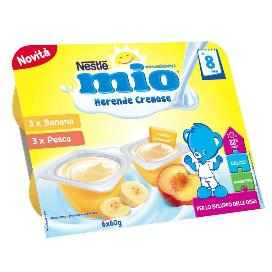 

MIO MINI MERENDA CREMOSA BANANA E PESCA Nestlé 6x60g