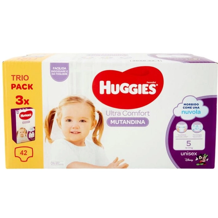 Pannolino Mutandina Ultra Comfort Huggies Taglia 5 Triopack 3x14