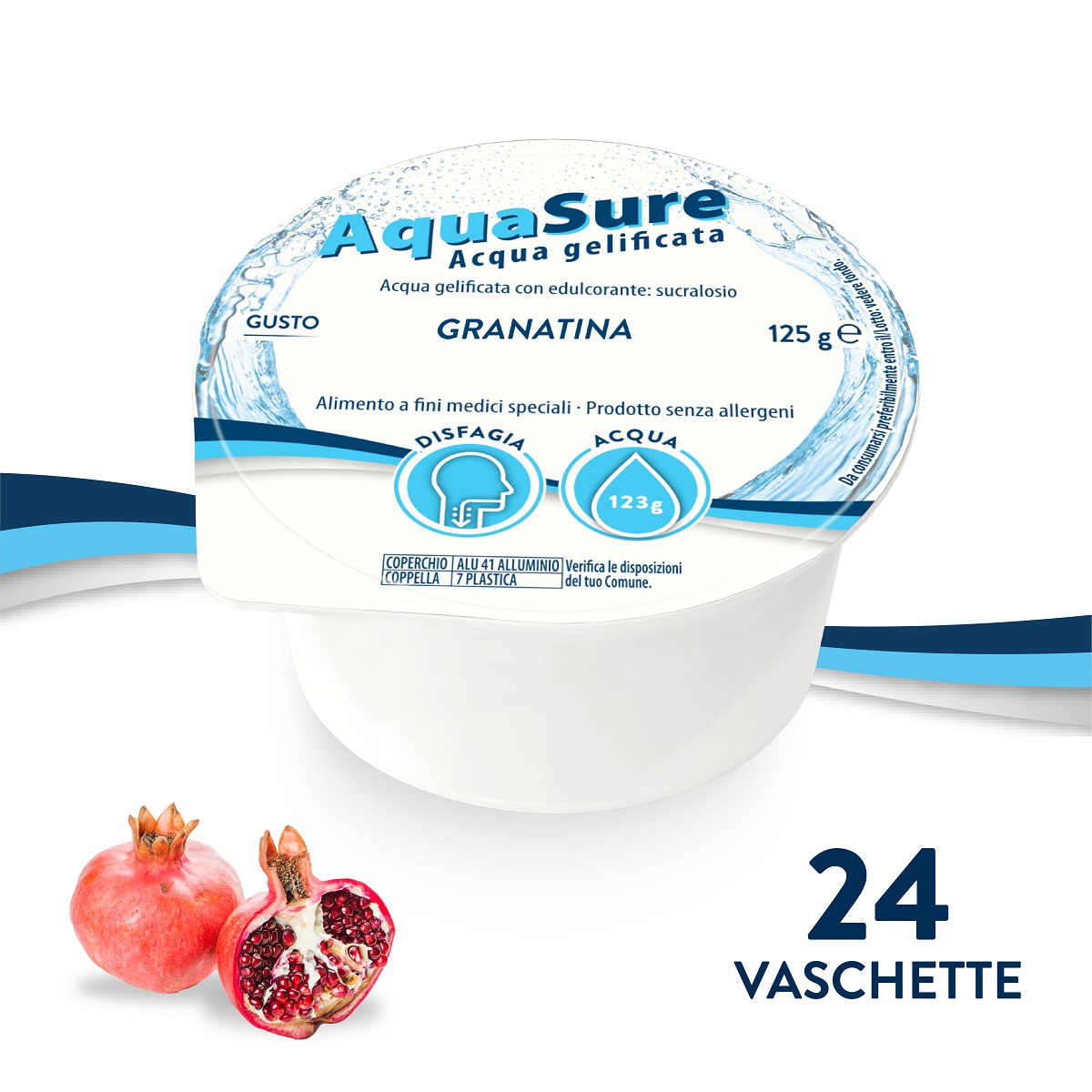 Aquasure Acqua Gelificata Gusto Granatina 24X125g