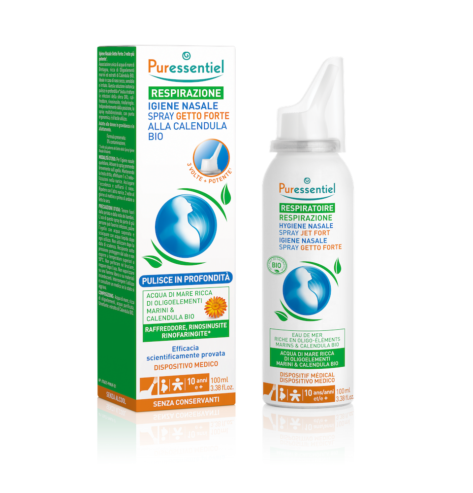 Puressentiel Respirazione, Spray Isotonico Getto Forte Calendula Dispositivo Medico, Per l'igiene Nasale Quotidiana, Formula 100% Naturale, Vegan e Cruelty Free, 100 ml-image