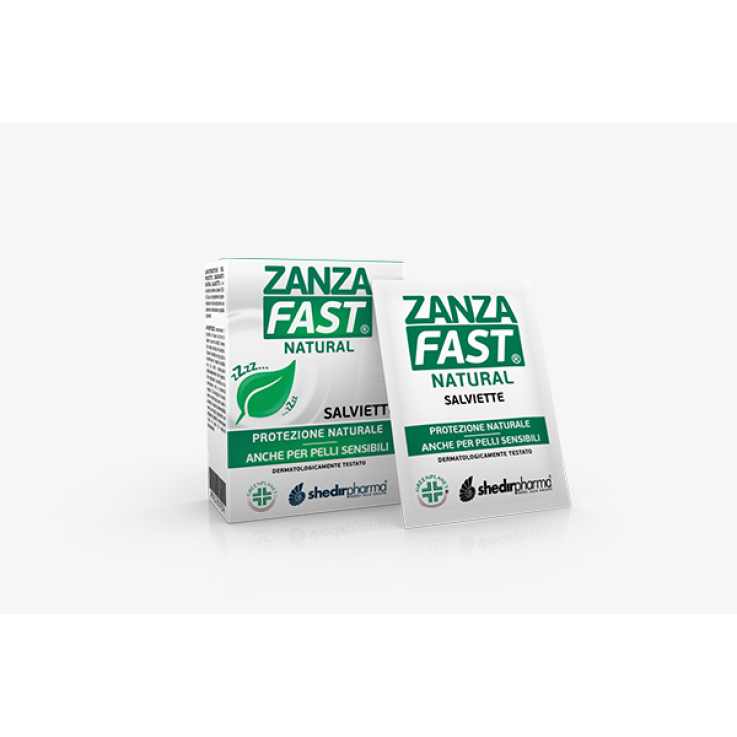 Image of Zanzafast Natural Salviette Shedir Pharma 20 Salviette Monouso